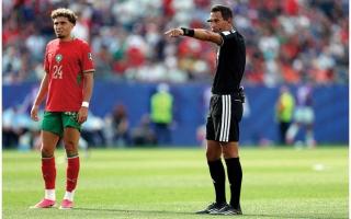 الصورة: عبدالله العاجل: كل قرارات حكم مباراة فرنسا والمغرب &laquo;صحيحة&raquo;
