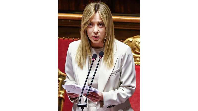 جورجيا ميلوني أكدت أنه لا يمكن لأوروبا أن تصبح عائقاً أمام صناعتها وتنافسيتها. رويترز