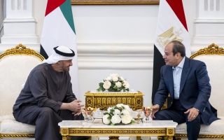 الصورة: خلال زيارة أخوية.. محمد بن زايد والسيسي يبحثان تعزيز علاقات التعاون والتطورات الإقليمية والدولية