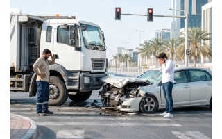 الصورة: إلزام سائق شاحنة بسداد 89 ألف درهم تعويضاً عن حادث