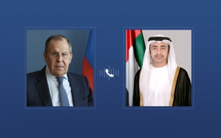 الصورة: عبدالله بن زايد ووزير الخارجية الروسي يبحثان الأوضاع في الشرق الأوسط