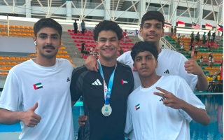 حسين شوقي يهدي الإمارات ميدالية فضية في بطولة آسيا للسباحة