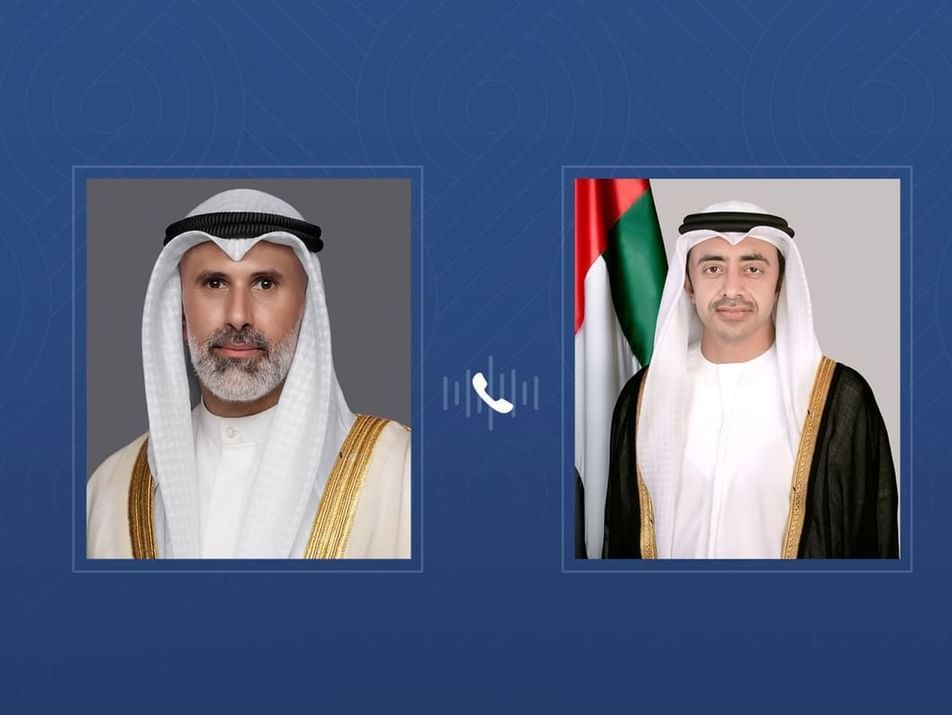عبدالله بن زايد ووزير الخارجية الكويتي يبحثان جهود تعزيز الاستقرار في الشرق الأوسط عبدالله بن زايد ووزير الخارجية الكويتي يبحثان جهود تعزيز الاستقرار في الشرق الأوسط