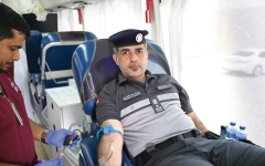 الصورة: حملة للتبرع بالدم في منطقة الظفرة تعزيزاً للمسؤولية المجتمعية