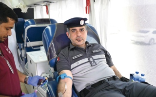 الصورة: حملة للتبرع بالدم في منطقة الظفرة تعزيزاً للمسؤولية المجتمعية