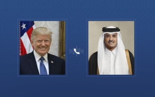 الصورة: أمير قطر يبحث هاتفياً مع الرئيس الأميركي جهود خفض التصعيد بين واشنطن وطهران