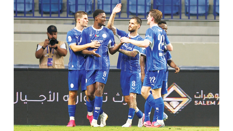النصر يتأهب لمعرفة منافسيه في البطولة الخليجية. تصوير: سالم خميس