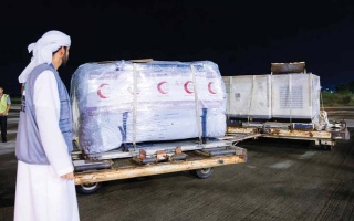 الصورة: وصول طائرة المساعدات الإماراتية الثالثة إلى نيبال لإغاثة متضرري الفيضانات