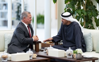 الصورة: رئيس الدولة وملك الأردن يبحثان علاقات البلدين والتطورات الإقليمية