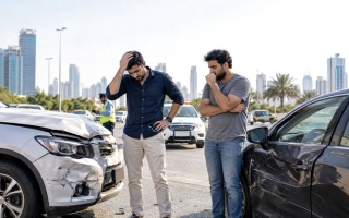 الصورة: حـــــادث مروري يكلف سائقاً من دون رخصة وصديقه 495.2 ألف درهم