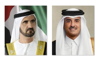 الصورة: أمير قطر يُعزّي محمد بن راشد في وفاة أحمد بن راشد آل مكتوم