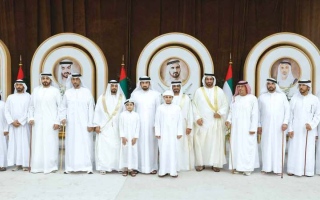 الصورة: أحمد بن محمد يحضر أفراح المنصوري والخييلي والمرر والكتبي في العين