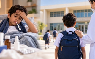 الصورة: 7 أعراض تستوجب بقاء الطالب في المنزل ضمن إجراءات الوقاية الصحية