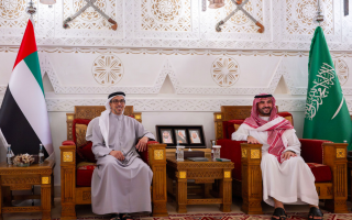 الصورة: خلال زيارة أخوية.. منصور بن زايد وخالد بن سلمان يبحثان في الرياض العلاقات الأخوية