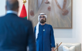 الصورة: أمام محمد بن راشد.. 15 مفتشاً قضائياً يؤدون اليمين القانونية