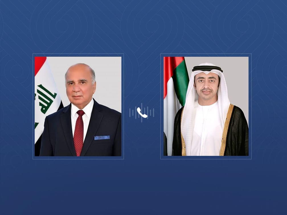 عبدالله بن زايد ونائب رئيس الوزراء وزير الخارجية العراقي يبحثان هاتفياً العلاقات الأخوية والتطورات الإقليمية عبدالله بن زايد ونائب رئيس الوزراء وزير الخارجية العراقي يبحثان هاتفياً العلاقات الأخوية والتطورات الإقليمية