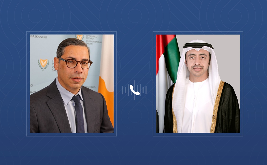 عبدالله بن زايد ووزير خارجية قبرص يبحثان هاتفياً العلاقات الاستراتيجية والمستجدات الإقليمية عبدالله بن زايد ووزير خارجية قبرص يبحثان هاتفياً العلاقات الاستراتيجية والمستجدات الإقليمية