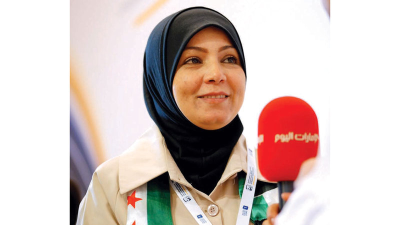 &lrm;⁨فاطمة الضاهر والدة البطل محمود العمران. من المصدر