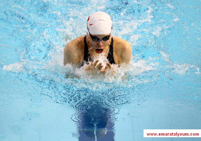 لقطات من مسابقة السباحة في دورة الألعاب الأولمبية للشباب التى تحتضنها حاليا  سنغافورة-ا.ب.ا