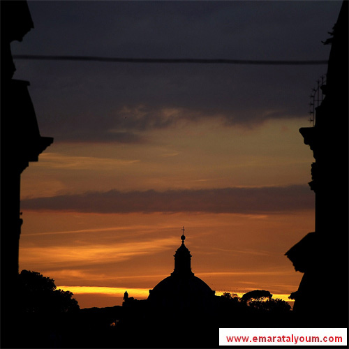 الغروب ولكن هذه المرة في روما.  أ ف ب