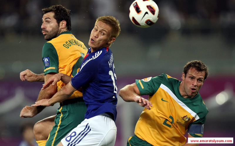 بالمقابل أخفق الاستراليون في اختراق جدار الحماية الياباني وفشلوا في تعطيله وخطف البطولة. تصوير: أسامة أبوغانم