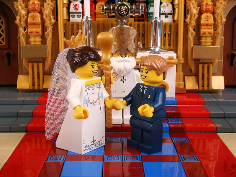 حفل زفاف الأمير ويليام وكيت كما تخيلته شركة الليغو  لألعاب الأطفال. أ ف ب / ليغو