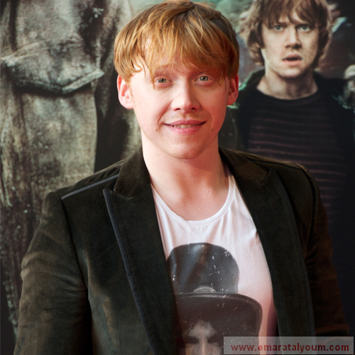 الممثل روبرت غرنت خلال افتتاح الجزء الثاني من هاري بوتر اند ذا ديثلي هالوز العام الحالي. أب