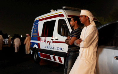 محبو عوانة توافدوا إلى مستشفى خليفة فور سماعهم بالحادث - إريك أرازاس