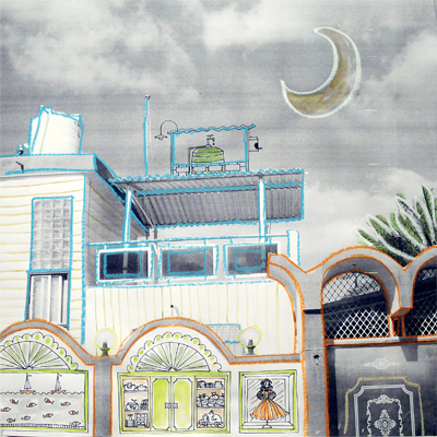 من أعمال الفنان ناصر نصرالله.	 من المصدر