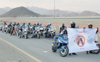 الصورة: 200 درّاج يطوفون الإمارات دعماً لـ «أتعهّد»