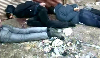 3 قتلى أيديهم مكبلة خلف ظهورهم في مدينة حمص - أ.ف.ب - أرشيفية