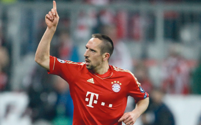 ريبيري يريد تعويض أنصار البايرن عن خيبات الموسم المحلي.   غيتي