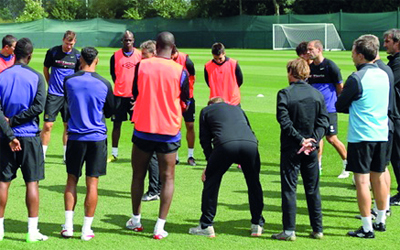 عموري يظهر في تدريبات مانشستر سيتي .