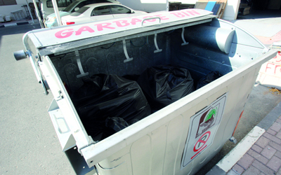 الحاوية الذكية. تصوير: مصطفى قاسمي