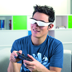 نظارات الفيديو تجعل أجهزة محاكاة الطيران أو ألعاب التصويب أكثر إثارة. د ب أ