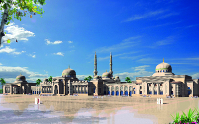 رسم لمشروع الجامعة الإسلامية العربية &laquo;القاسمية&raquo; في الشارقة. 	 من المصدر