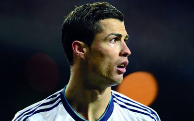 رونالدو في الترتيب العشر.