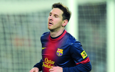 ميسي سجل ‬46 هدفاً في الدوري الإسباني. 	 أ.ف.ب