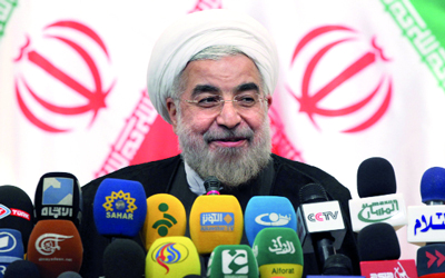 روحاني.. مهمات جسيمة لن تنجح من دون موافقة المرشد. 	 أ.ب