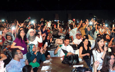 جمهور كبير تابع الحفل حتى ساعة متأخرة من الليل.                من المصدر