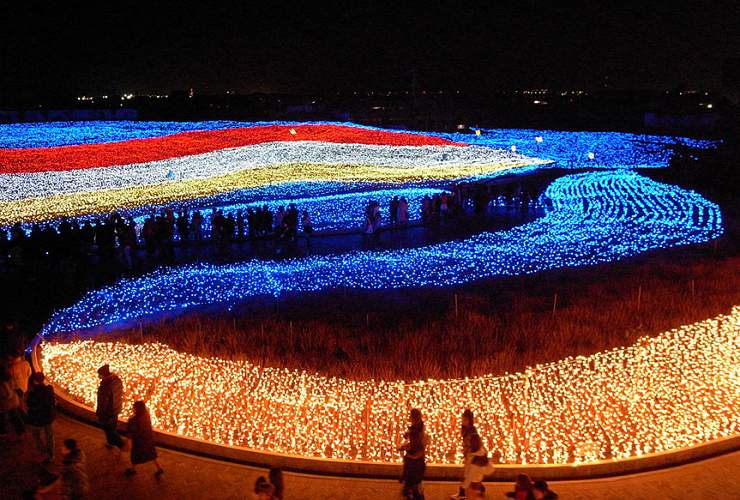 وتعتمد المناظر المكونة من الأضواء على مزيج الطبيعة الخلابة بالإضافة إلى الألوان المختلفة للأضواء