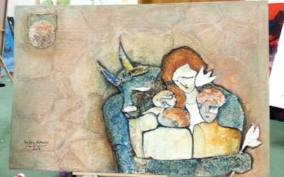 سلمى المري: «أهدي أطفال مركز راشد منتجاً فنياً ولد في فترة عصيبة، ليخضر الأمل في عيونهم، وتخضر الحياة في قلوبهم الطاهرة». من المصدر