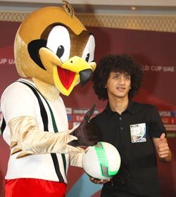 «عموري» أثناء الحملة الترويجية للمونديال. تصوير: مصطفى قاسمي