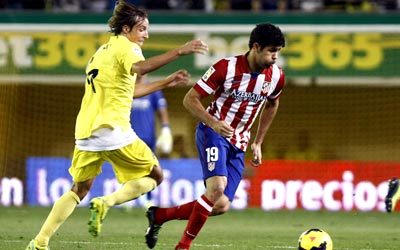 كوستا تعرض للإصابة خلال مباراة أتلتيكو وفياريال الأخيرة. أ.ف.ب