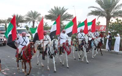 مظاهر الاحتفال في أرجاء الدولة تقدم صورة حضارية عن شعب الإمارات للعالم.  تصوير: إريك أرازاس