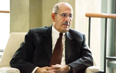 حزب الدستور تعرض لهزة عنيفة منذ استقالة محمد البرادعي من الحياة السياسية.  غيتي