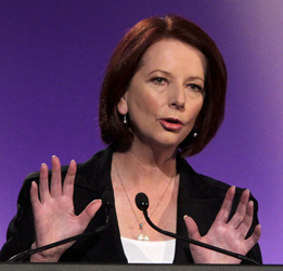 جوليا جيلارد رئيسة وزراء أستراليا السابقة. غيتي