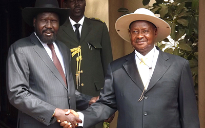 سلفا كير وموسيفيني تجمعهما المصالح.