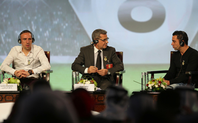 مؤتمر دبي للاحتراف بات قبلة مشاهير كرة القدم في العالم. تصوير: مصطفى قاسمي
