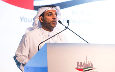 رئيس إدارة شعبة الإمارات لأمراض المفاصل، في جمعية الإمارات الطبية: الدكتور جمال آل صالح.